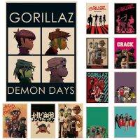 hot！【DT】◘❦◆  Gorillaz Hip Hop Paper Classic Posters Sticker Room Bar Wall Stickers