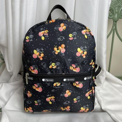 Lesportsac Special Clearance Fruit Print Backpack Small Backpack กระเป๋าเดินทางเพื่อการพักผ่อน 3486