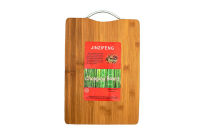 Bamboo cutting board เขียงไม้ไผ่ หูจับเหล็ก ขนาด 28x38x1.7ซม.S190225