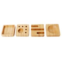 4 Pcs Bamboo Desktop Organizer Multi-Use Bamboo Set Bamboo Office Organizer for Desk Bamboo Accessories or Pen Storage