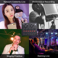 V8 V8s+ Audio Stereo Headset Microphone Webcast Streamer Live Sound Card -(Bluetooth)-(รุ่นไหม่) V8S BT USB เสียงชุดหูฟังไมโครโฟน Webcast สดการ์ดเสียงสำหรับโทรศัพท์ มี Bluetooth