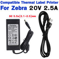 20V 3.25A ( ใช้แทน 2.5A ได้ ) Power Adapter For Zebra LP2844 LP2824 TLP2844 TLP2824 LP2824plus TLP2824plus Thermal Label Printer