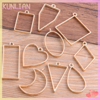 [KUNLIAN] 10ชิ้น/ล็อตล้อแม็ก Charm จี้ Hollow Mold Frame DIY งานฝีมือ handmade BEZEL Mold