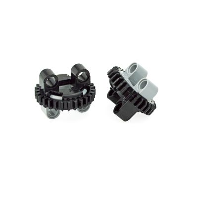 ชิ้นส่วนทางเทคนิค Turntable Small Bottom And Top Gear Rack 11X11 Curved Bricks Compatible With 99009 99010 24121 Building Blocks