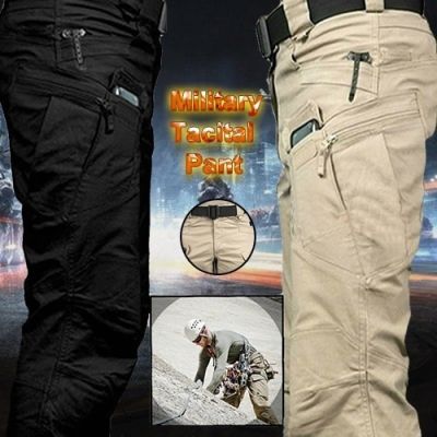 New IX7 Men City Tactical Pants Multi Pockets Cargo Pants Military Combat Pant