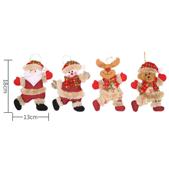 cute-christmas-ornaments-diy-xmas-gift-santa-claus-snowman-tree-pendant-doll-hanging-decorations
