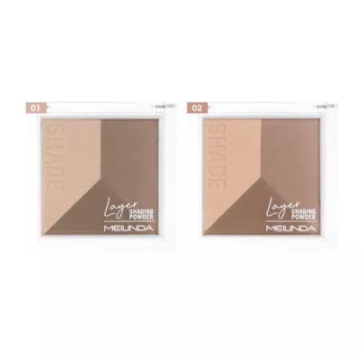 คอนทัวร์ เมลินดา MC-5083 Meilinda Layer Shading Powder ไฮไลท์+คอนทัวร์ เนื้อแมทสวย สร้างมิติให้ใบหน้าดูเรียวสวยได้รูป