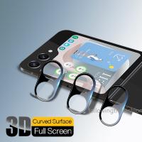 กล้อง3D ฟิล์มสำหรับ Samsung Galaxy Z Z Flip 5 5G Flip5 4 2023 Curverd ปกป้องป้องกันทุกส่วนสีดำเลนส์ HD ป้องกันด้านหลังกระจกเทมเปอร์ปกป้อง