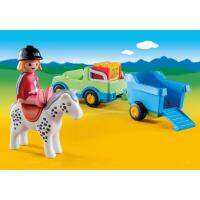 Playmobil 6958 123 รถ พร้อมรถพ่วงรถม้า (PM-6958)