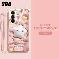 YBD2023ใหม่3Dเคสโทรศัพท์สำหรับหญิงสาวน่ารักลูกกวาดสำหรับ Vivo V27E S16E V27 S16 S16 Pro V27 Pro เคสกล้องแม่นยำยอดนิยมโทรศัพท์เคสกันกระแทกพิมพ์ลายน่ารักพร้อมสายแลนยาฟรี