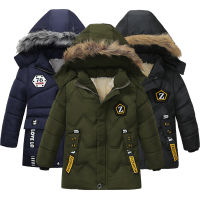 Baby Boys Clothing Winter Jacket Girl Coat Cool Cute Hooded Colored Fur Collar Child Clothes Thick Outerwear 2-5yrs