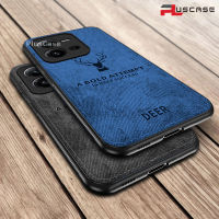 PlusCase เคสสำหรับ vivo V25 5G / vivo V25e 4G เคสผ้าใบไฮบริดลายกวางพร้อมขอบกันลื่นกันกระแทกด้านหลัง