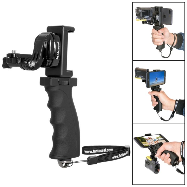 fantaseal-คลิปติดมือจับกล้องแอคชั่นแคมเมราสำหรับ-sony-as200v-as300r-fd-x3000r-sjcam-ที่ยึดกันโคลง360เกียร์