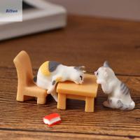 ALLON Kitten รูปปั้นขนาดเล็กของเล่นสำหรับเด็ก,โมเดลสัตว์ตกแต่งภูมืทัศน์จำลองการตกแต่งบ้านของตกแต่งในสวนนางฟ้า