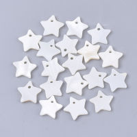 20pc  Freshwater Shell Pendants Star Seashell Color 10x10.5x2mm Hole: 1.2mm