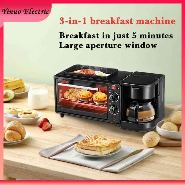 CgyqLFqC Oven 3-IN-1 Multi-FunctionOven Breakfast Machine Coffee Maker ...