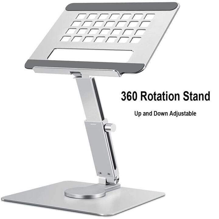 Aluminum Tablet Stand Desk Riser 360° Rotation Multi-Angle Height ...