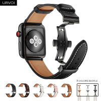 URVOI Deployment Buckle Band สำหรับ Ultra 8 7 6 SE 5 4สำหรับ เข็มขัดทัวร์เดี่ยว Swift หนังหัวเข็มขัดผีเสื้อ