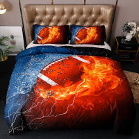 Aggcual Ball Printing Quilt Cover King Size Football Basketball Sports Bedding Set Double Single Home Textile be02