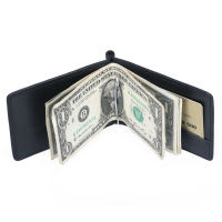 New Mini Men S Leather Money Clip Wallet With Coin Pocket Thin Purse For Man Magnet Hasp Small Zipper Money Bag.กระเป๋า