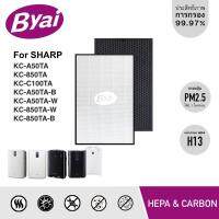 โปรโมชั่น แผ่นกรองฝุ่น HEPA เครื่องฟอกอากาศ Sharp KC-A50TA-W, KC-850TA และ FZ-C100TA รุ่น FZ-C100HFE และกรองกลิ่น FZ-C100DFE ราคาถูก พร้อมส่งทันที ฟอกอากาศ PM2.5  เครื่องฟอกอากาศ แผ่นกรองอากาศ