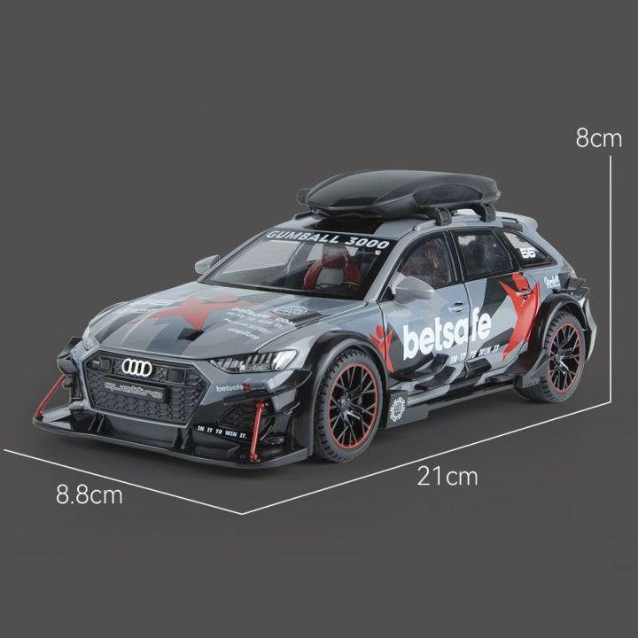 1-24รถ-audi-rs6ดัดแปลง-dtm-โมเดลรถโลหะผสมรถรถของเล่นโลหะสำหรับเด็กผู้ชายดัดแปลงของเล่นของขวัญของสะสม