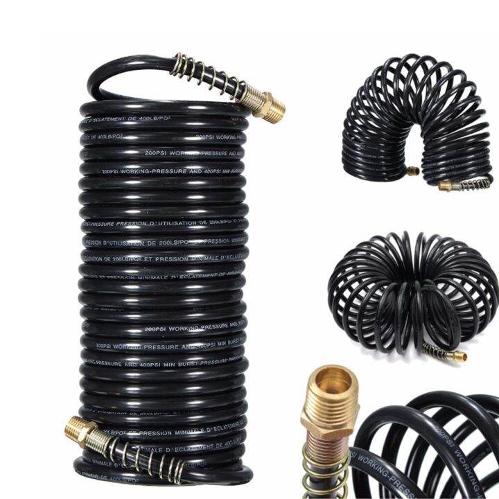 [Hot K] 1/4 Air Compressor Recoil Hose Line Spring Tube Coil Tools Kit