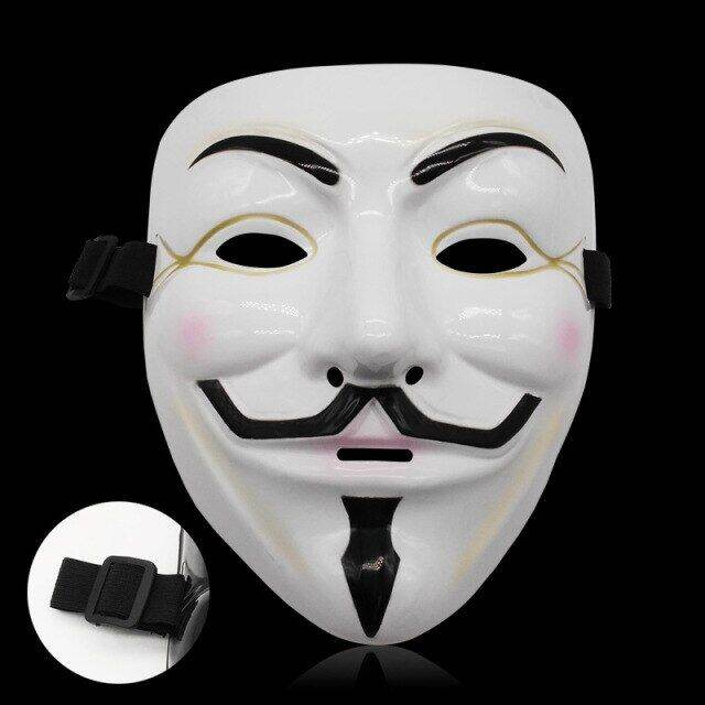 V For Vendetta Mask Guy Fawkes Anonymous Fancy Dress Cosplay Costume 