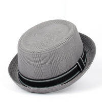 Fashion Men Sun Hat Flat Pork Pie Hat For Gentleman Dad Bowler Porkpie Church Jazz Hat Big Size S M L XL