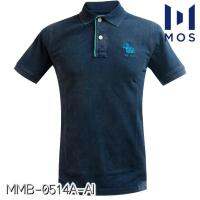 MOS เสื้อโปโลชายแฟชั่น ฟอกเซอร์ ผ้าคอตตอน 100% นุ่มฟู ใส่สบาย MMB-0514A-AI กรมแอรฟอร์ส