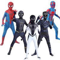 เครื่องแต่งกายวันฮาโลวีนสำหรับเด็กเด็กผู้ชายชุดสไปเดอร์แมน Zentai Spiderman ชุดคอสเพลย์ผู้หญิงไม่มีทางกลับบ้านชุดสแปนเด็กซ์บอดี้สูทซุปเปอร์ฮีโร่สำหรับเด็กผู้ใหญ่