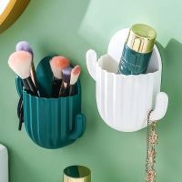 Wall Self-adhesive Storage Rack Toothpaste Holder Brush Holder Cactus Storage Toothbrush Holder Wall Bathroom Accessorie