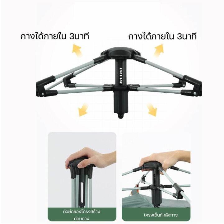 เต็นท์-เต็นท์กลางแจ้ง-เต็นท์กางอัตโนมัติ-ขนาดใหญ่-2ประตู4หน้าต่าง-กันuv-กันยุง-paveta