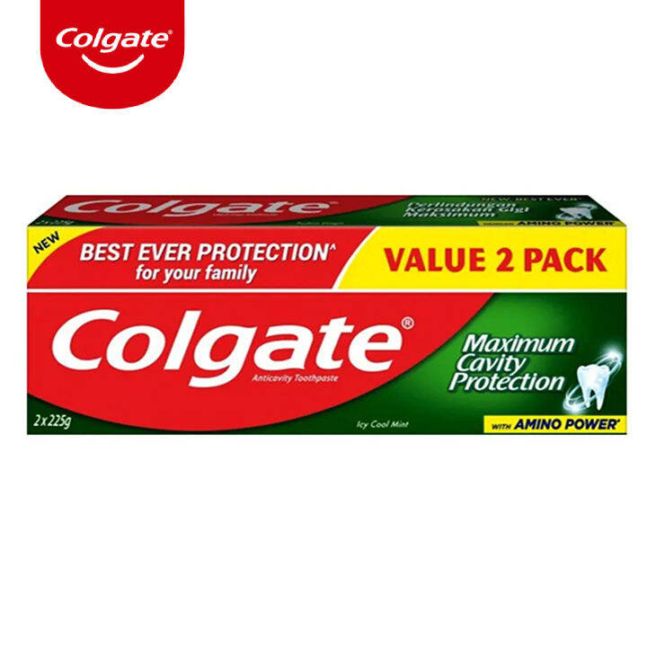 [READY STOCK] Colgate toothpaste Icy Cool Mint Twin Pack 2x225g | Lazada