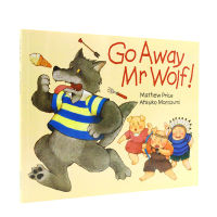 Go away, Mr Wolf go away, Mr Wolf go away, Mr Wolf Liao Caixing audio book list paperback flip book picture book childrens English Enlightenment