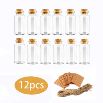 24PCS 10ml/15ml/20ml/30ml/40ml/50ml/60ml Glass Bottles Stopper