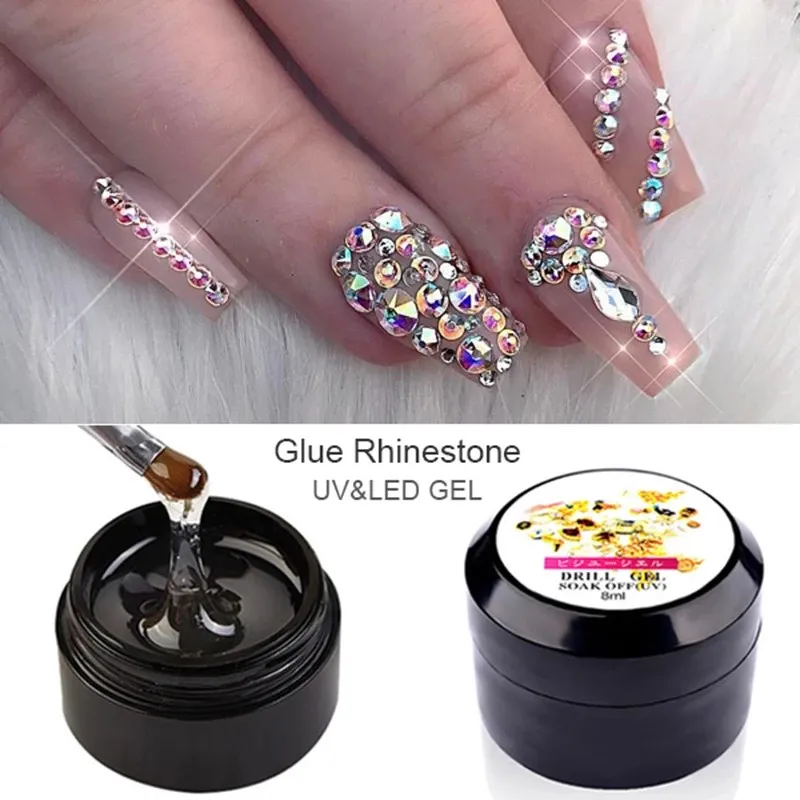 20ml Rhinestones Nail Glue Gel Polish for Nail Art Decorations Nail  Accessories Manicure