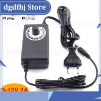 Dgdfhj Shop AC DC 100V 220V to 3V 12V 2A  Power Adapter Supply Connector Adjustable Adaptor Wall Charger for LED Lamp Strip Light