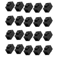 20Pcs RJ45 Connector Jack Cat6 Extension Coupler Ethernet Network LAN 6 Coupler Jacks Extend Adapter,Black