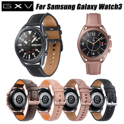 สายหนังสำหรับSamsung Galaxy Watch 3 Band,สายเปลี่ยนสายนาฬิกาข้อมือสำหรับSamsung Watch 3ขนาด45มม. 41มม. สายหนัง