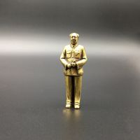 Collectable Chinese Brass Carved Great Man Chairman Mao Mao Zedong Exquisite Small Pendant Statues