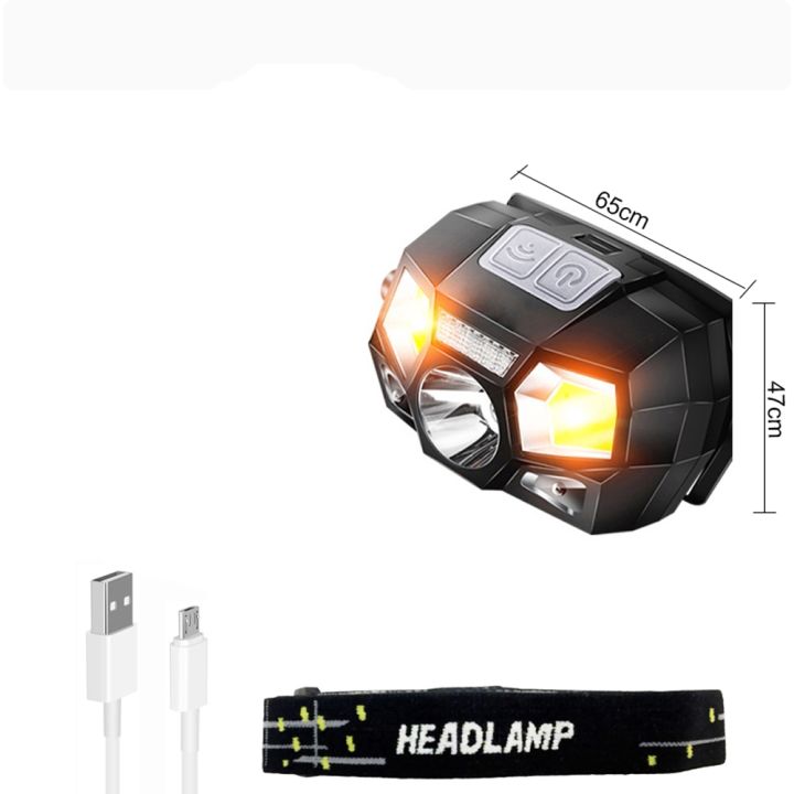 haixnfire-powerful-ultra-bright-led-headlight-rechargeable-human-motion-sensing-headlight-camping-flashlight-headlight-with-usb-charger-flashlight-hp19