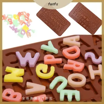1pc Silicone Alphabet Letter Shaped Biscuit Mold, Grey Candy Mold For DIY