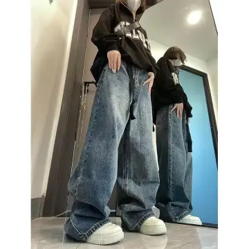 Deeptown Y2K Vintage Gray Flare Pants Women Korean Fashion
