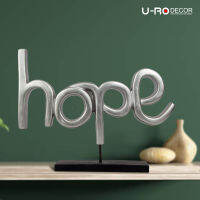 U-RO DECOR รุ่น HOPE (โฮป) ประติมากรรมโพลีเรซิ่น Silver ขนาด W 33 x D 6.5 x H 26 cm. ตกแต่ง ของตกแต่ง ของแต่งบ้าน แต่งบ้าน  ตกแต่งโต๊ะ decoration home home decoration