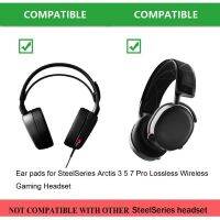 Replacement Black Fabric Ear Pads Cushion Earmuffs for SteelSeries Arctis3, Arctis5, Arctis7, Arctis pro Lossless Wireless Gaming Headset Headphone