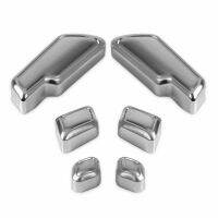 6Pcs Car Seat Adjust Switch Button Cover Trim Chrome for C E Class W204 W212 ML W205