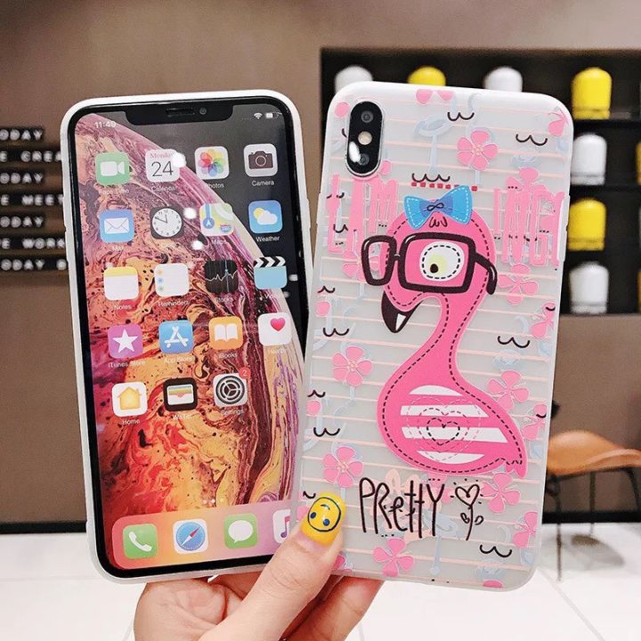 เคสฟลามิงโก้-เคสขุ่นลายฟลามิงโก้-รุ่น6-6s-7-8-6plus-6splus-7plus-8plus-782