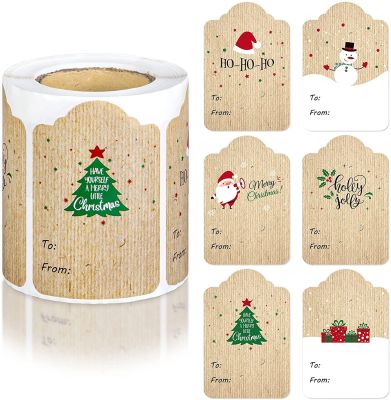 【CW】♤♠  Sticker Tags for Decoration 300pcs/roll Xmas Pattern Envelope Label