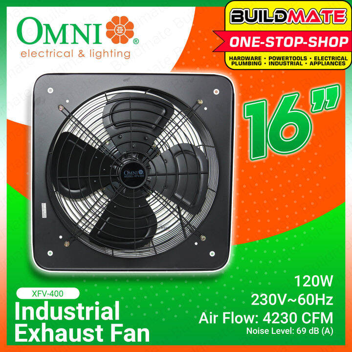 OMNI INDUSTRIAL Metal Body Exhaust Fan Ventilator Air Circulator 16 inch XFV400 •BUILDMATE
